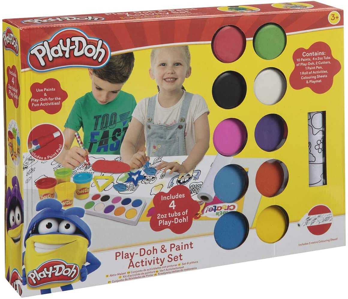 playdoh kleur en kleiset met verf en 4 potje klei