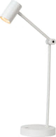 Lucide tipik - oplaadbare bureaulamp - accu batterij - led 3 stepdim - 1x3w 2700k - wit