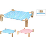 Pets collection dierenbed met hout onderstel 53x48x13cm max15kg - afbeelding 1