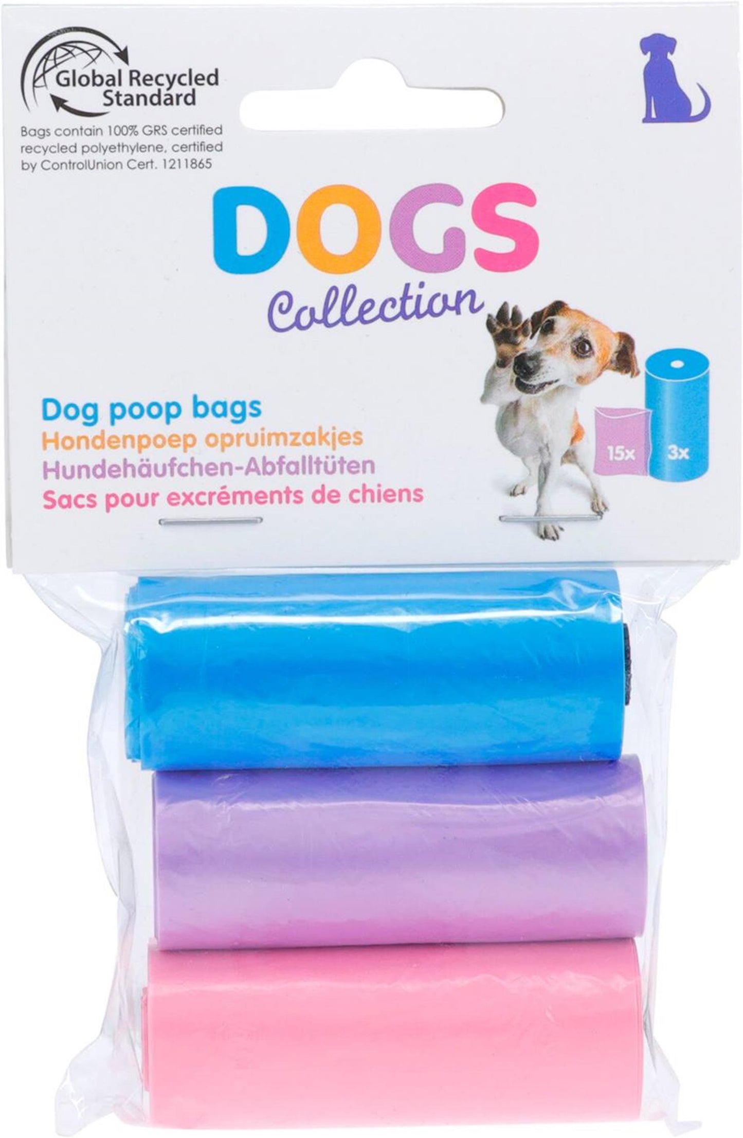 Dogs collection hondenpoepzakjes 3 rol a 15 stuks