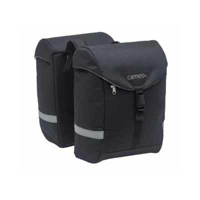 Cameo Sports Dubbele Fietstas Zwart 28L