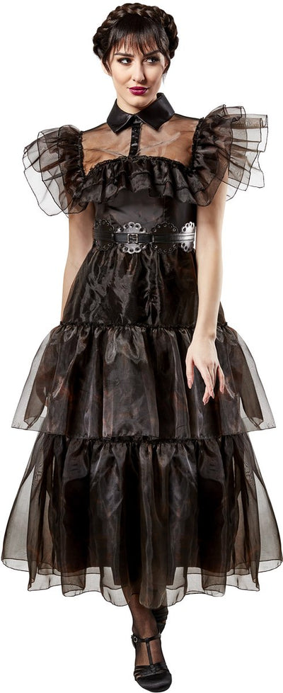 Rubies france rubies - wednesday baljurk volwassen (maat s) - carnaval - wednesday addams kostuum - wednesday jurk