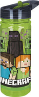 Stor minecraft tritan drinkfles - 580 ml – vaatwasserbestendig bpa-vrij - drinkfles voor kinderen – transparant groen zwart