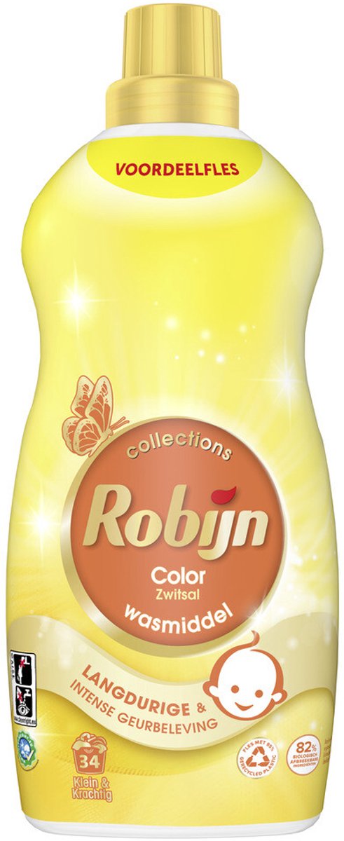 Robijn klein krachtig wasmiddel zwitsalgeur 34 wasbeurten 1,19 liter