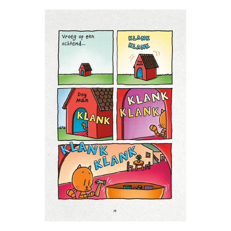 Centraal boekhuis dog man en kid kat