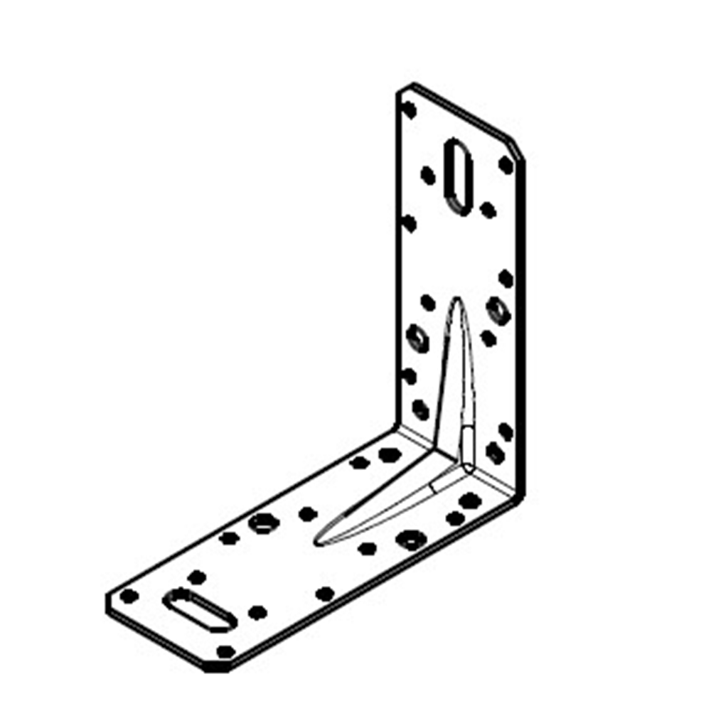 Waelbers hoekanker m ril 150x150x60x2,5mm zwart - 10 stuk(s) - 4927.05