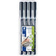 Permanente ohp marker staedtler lumocolor zwart 4 stuks