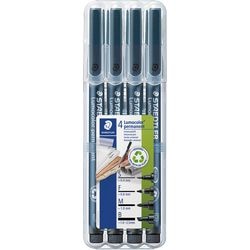 Staedtler lumocolor permanent pen set - box s-f-m-b