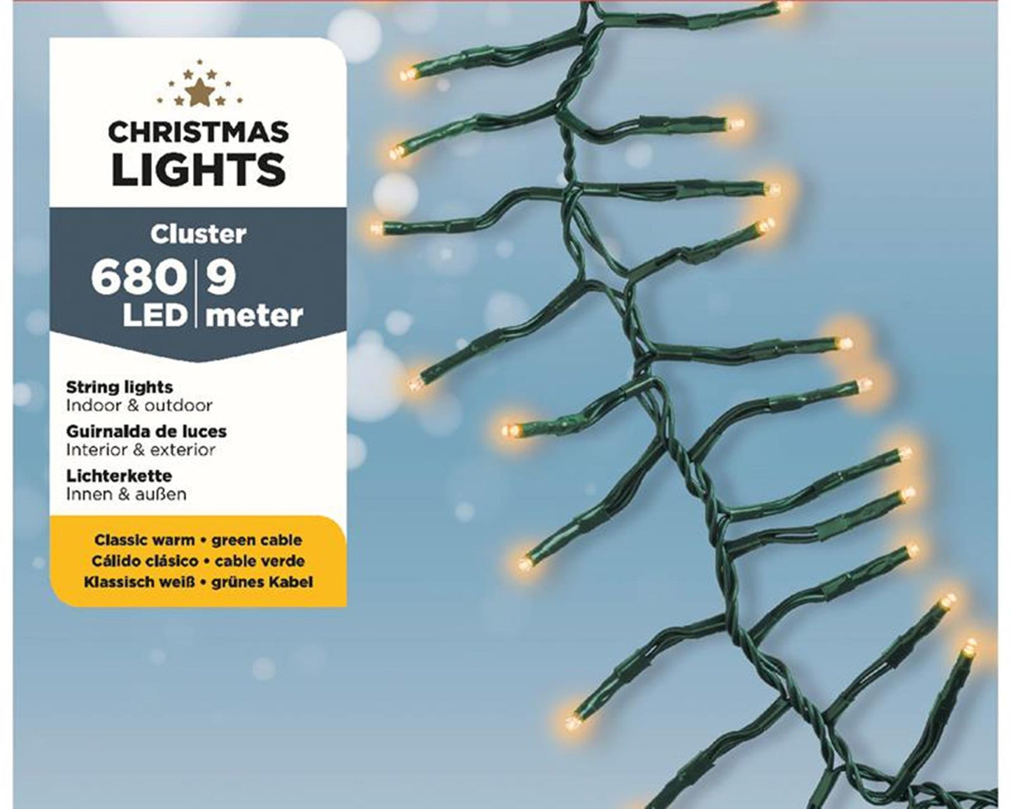 Lumineo kerstverlichting cluster 680led classicw
