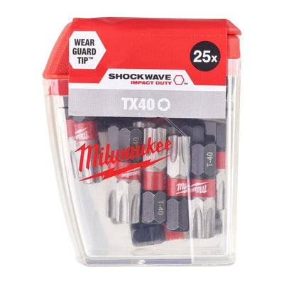 Milwaukee accessoires shockwave gen ii tx40 25mm 25stuks - 4932430889