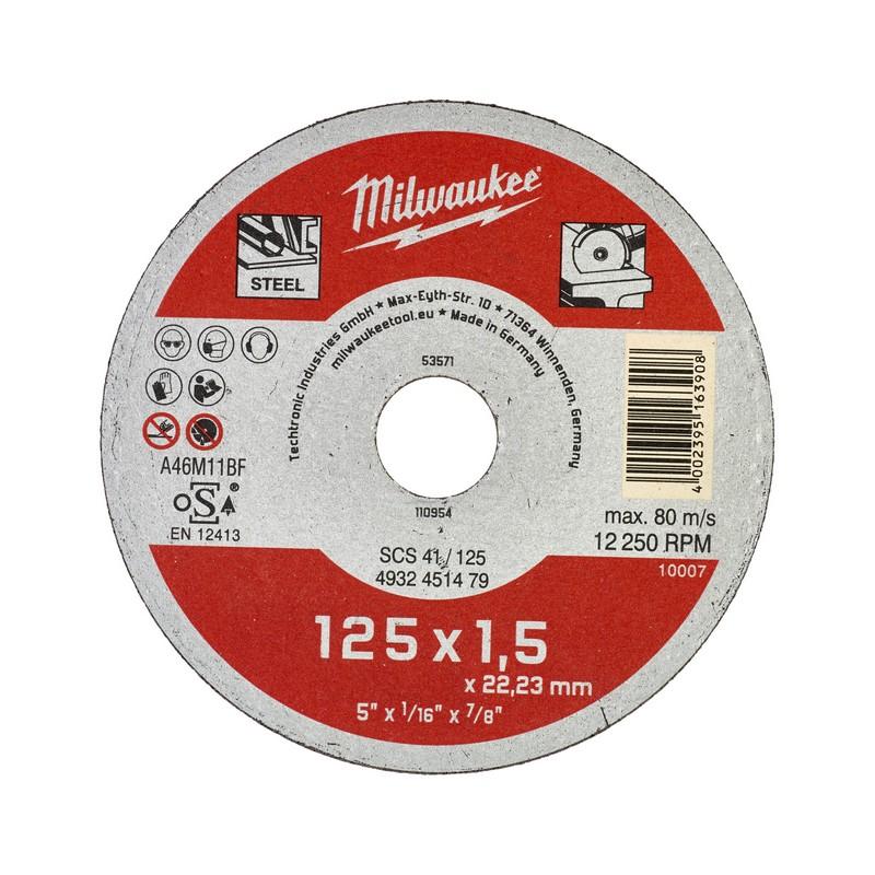 Milwaukee accessoires metaaldoorslijpschijf scs 41 125 (1,5) - 25 stuks - 4932451479