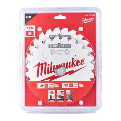 Milwaukee accessoires cirkelzaagblad | 165 x 15,87 mm | 24.40t | 2 delig - 4932479837