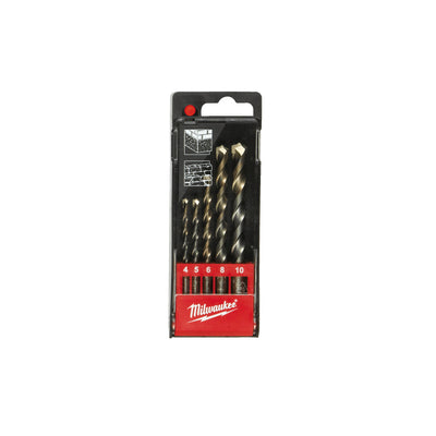 Milwaukee accessoires betonboren set in kunststof cassette (5-delig): 4 5 6 8 10 mm - 4932480157