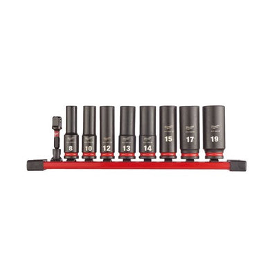 Milwaukee accessoires 3 8 | slagdop diep | set | 9-delig - 4932480455