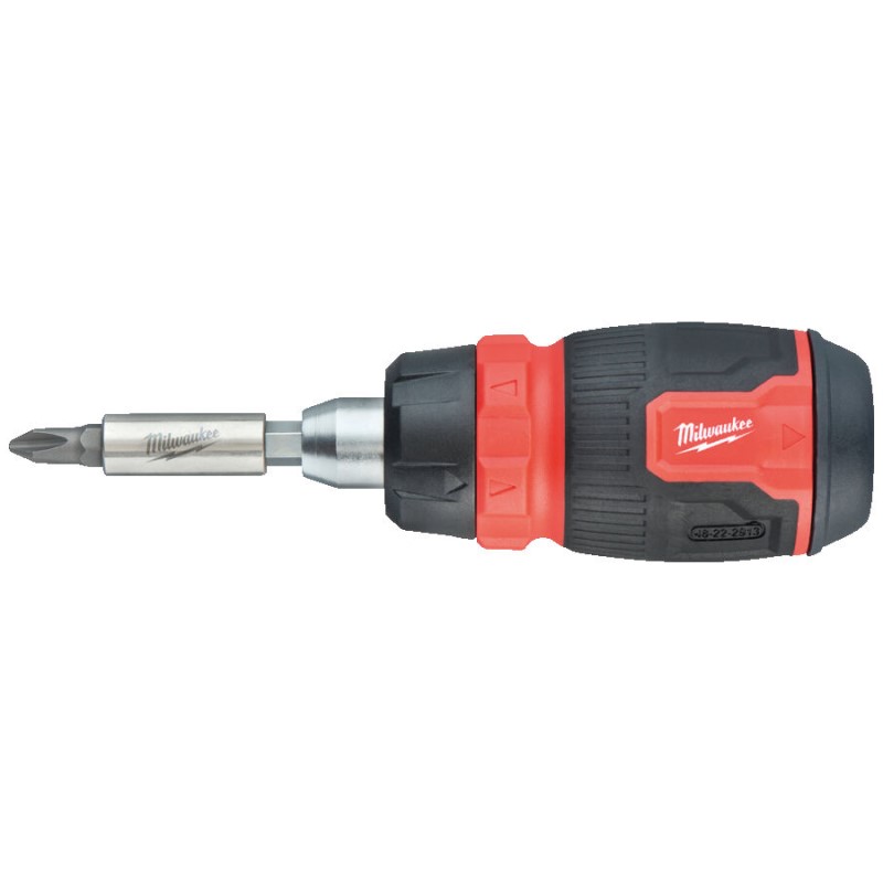 Milwaukee accessoires schroevendraaier multi-bit 8 in 1 ratelend compact - 4932480581