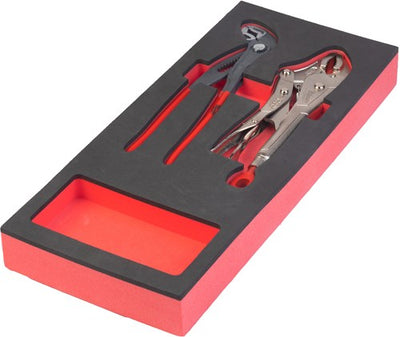 Milwaukee accessoires foam inlay tangen: gebogen griptang 250 mm en verstelbare waterpomptang 250 mm (2-delig) - 4932493255