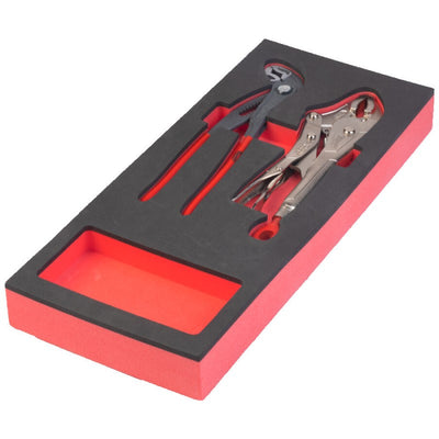 Milwaukee accessoires foam inlay tangen: gebogen griptang 250 mm en verstelbare waterpomptang 250 mm (2-delig) - 4932493255