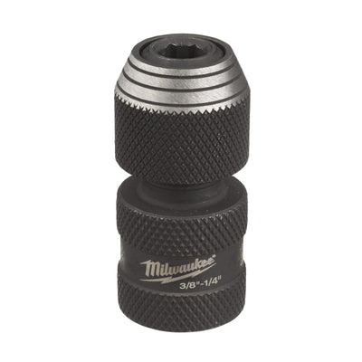 Milwaukee adaptor shw 3 8 sq to 1 4 hex - 1 pc doppen verloopstuk shockwave™ 3 8 naar 1 4 hex - 4932493426