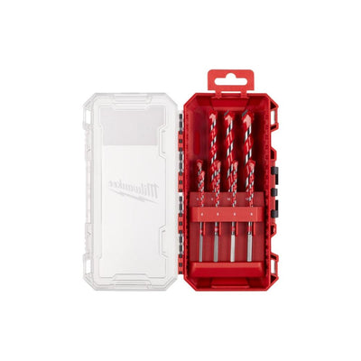 Milwaukee accessoires milwaukee betonboren premium packout friendly box set (4 x 90, 5 5 6 6 x 100, 8 10 12 x 150 mm) - 4932493881