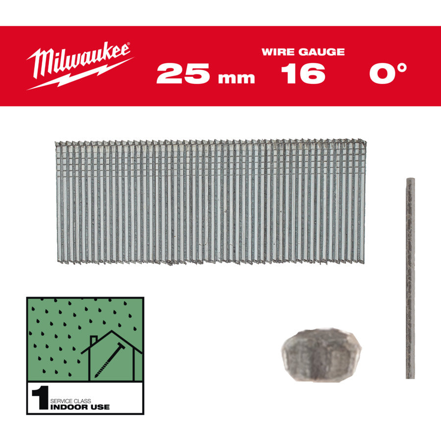 Milwaukee afwerkspijker gegalvaniseerd | 16g | 32mm | sc1 | 5000 stuks - 4932498313