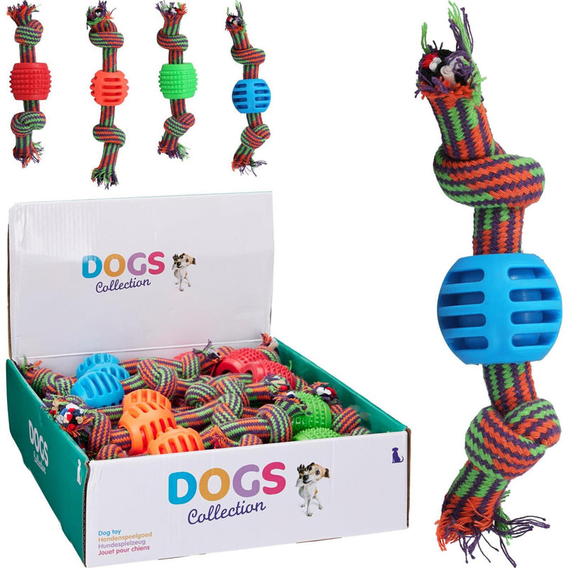 Dogs collection hondentouw met speelgoed 4ass