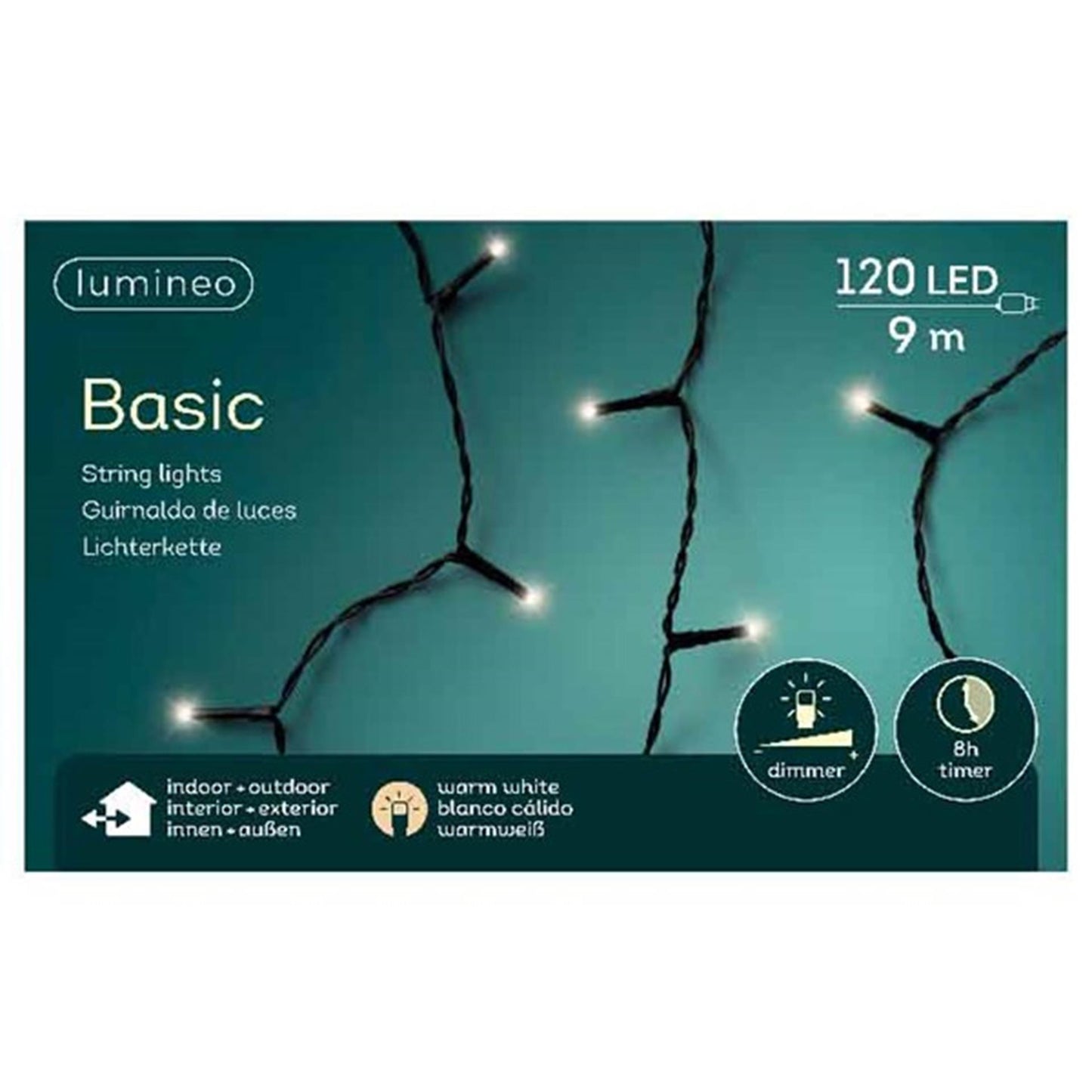 Lumineo kerstverlichting basic 120l warmwit