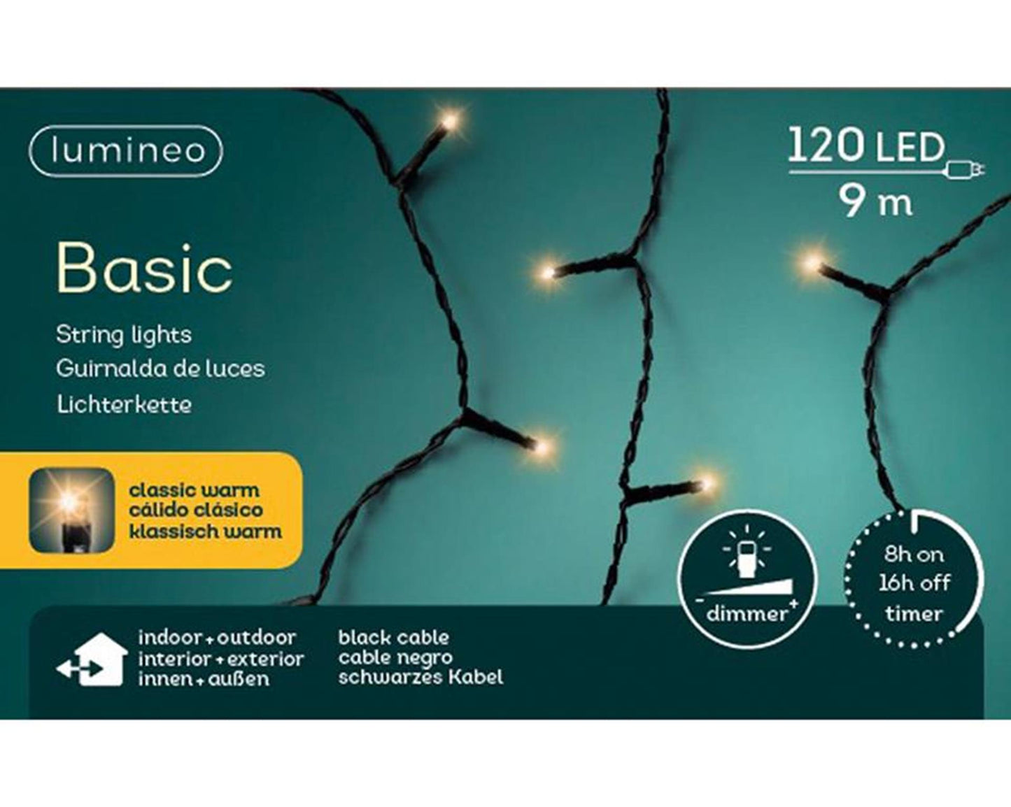 Lumineo kerstverlichting basic 120l classicwarm