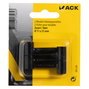 Mack 1071185 - 2 meubel inboorpaumellen zwart ø 11 x 25 mm | 5 stuks - afbeelding 2