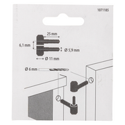 Mack 1071185 - 2 meubel inboorpaumellen zwart ø 11 x 25 mm | 5 stuks - afbeelding 3