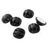 Mack 1071223 - 6 kabelhouders voor 3 kabels zelfklevend zwart | 6 stuks