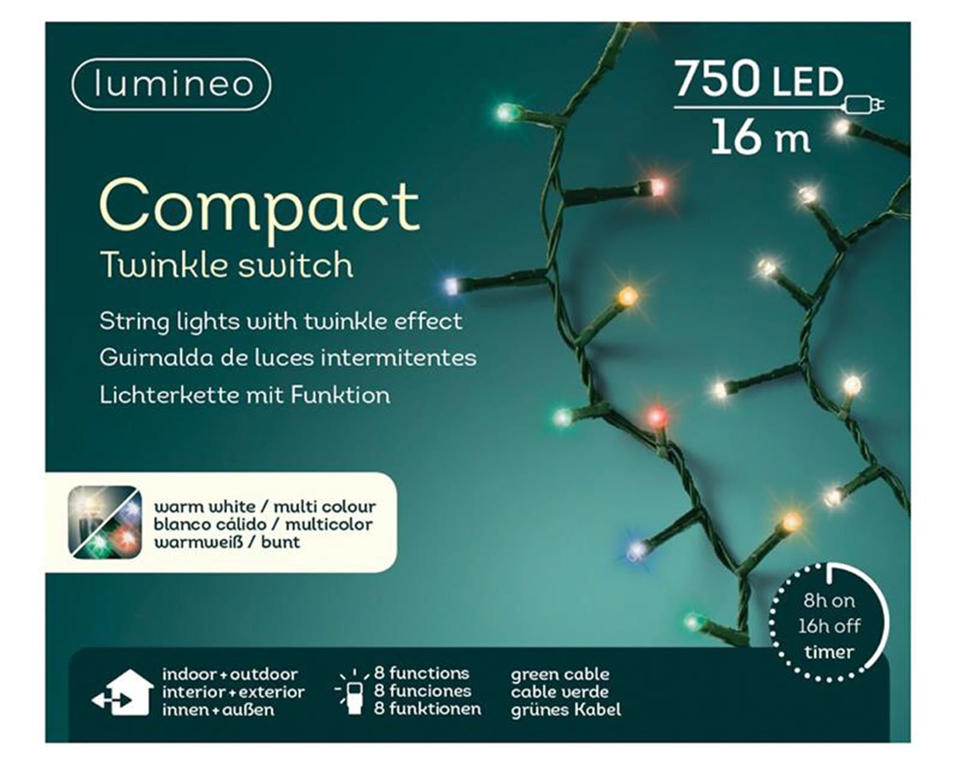Lumineo led compact lights colour changing 750l