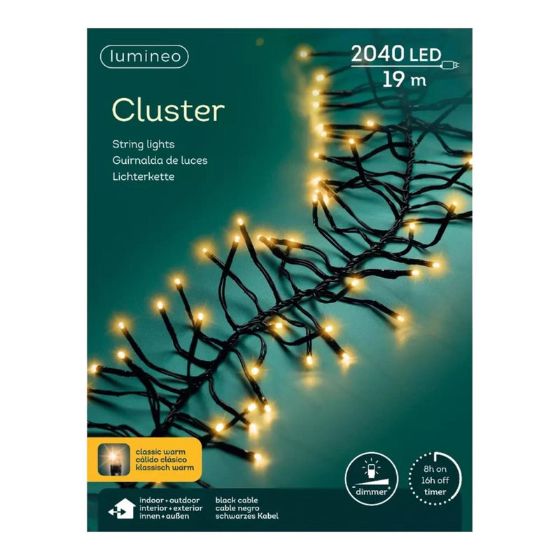 Lumineo kerstverlichting led cluster 2040l 19m
