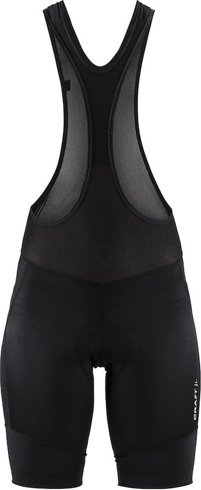 Craft core essence bib shorts w dames fietsbroek - zwart - zilver