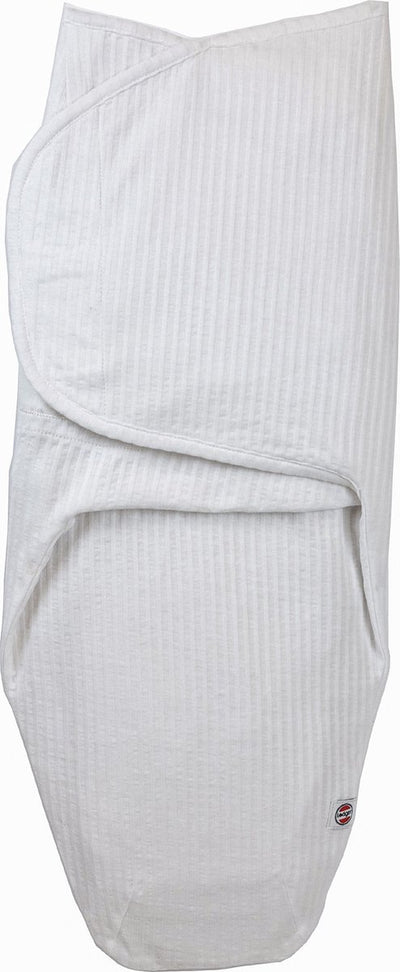 Lodger bundler - inbakerslaapzak - wit - 0.3 tog - 60cm (0-4m) - seersucker katoen - inbakerdoek