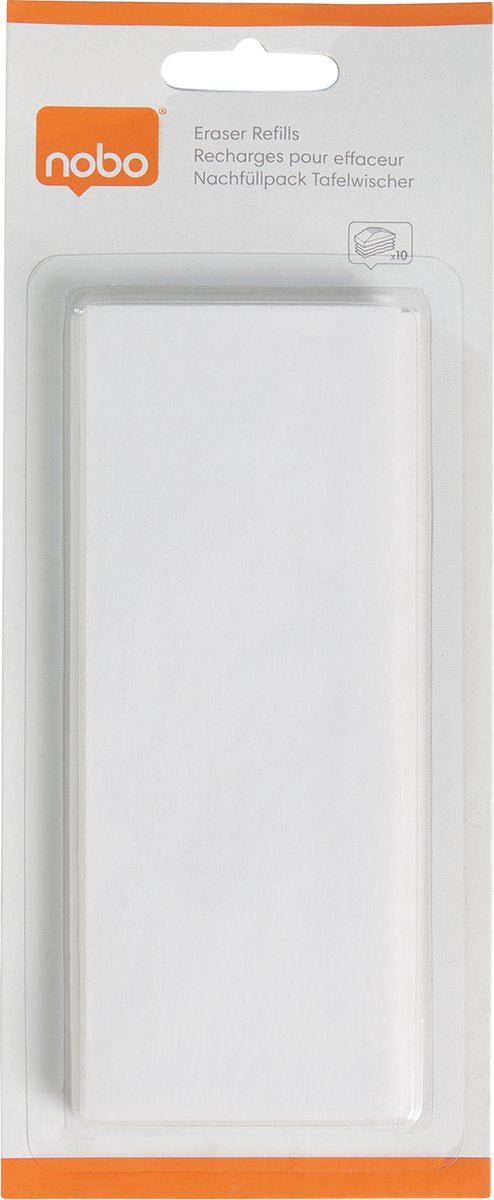 Nobo magnetische whiteboardwisser navulling - 10 stuks