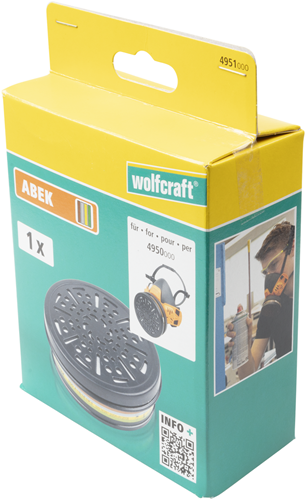 Wolfcraft adembeschermingsfilter | abek | 1 stuk - 4951000