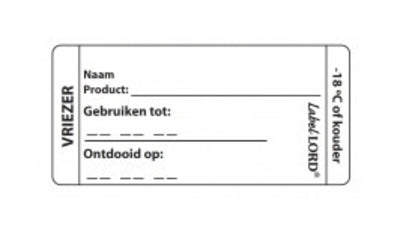 Daymark etiket labellord vriezer (250 stuks)