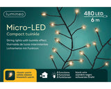 Lumineo micro led compact met lights 480l-6m, 8 functie twinkel effect klassiek warm - afbeelding 1