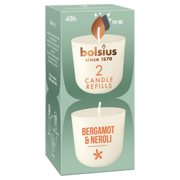 Bolsius cleanlight 2-pack bergamot neroli ø57x116 mm (6x 2 stuks)