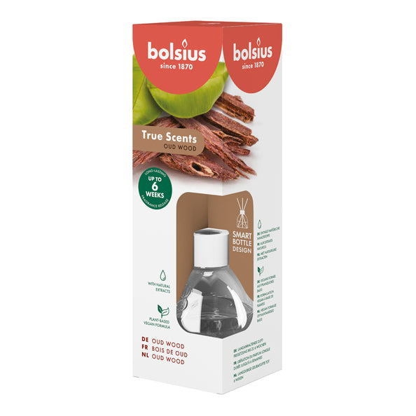Bolsius geurverspreiders 60 ml true scents oud wood (6 stuks)