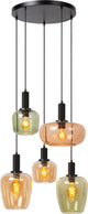 Lucide ilona - hanglamp - 5xe27 - zwart