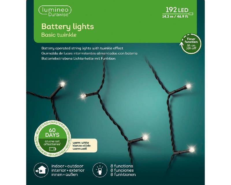 Lumineo led durawise basic lights 192l warmwit