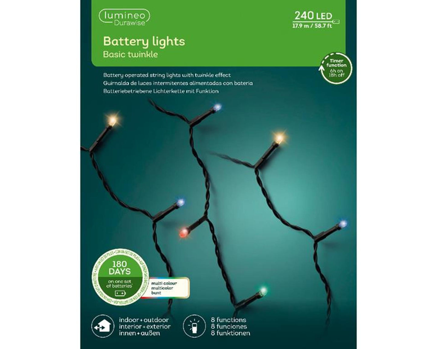 Lumineo led durawise basic lights 240l multi