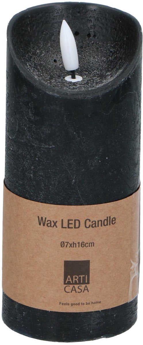 Arti casa led waskaars zwart ø7xh16cm