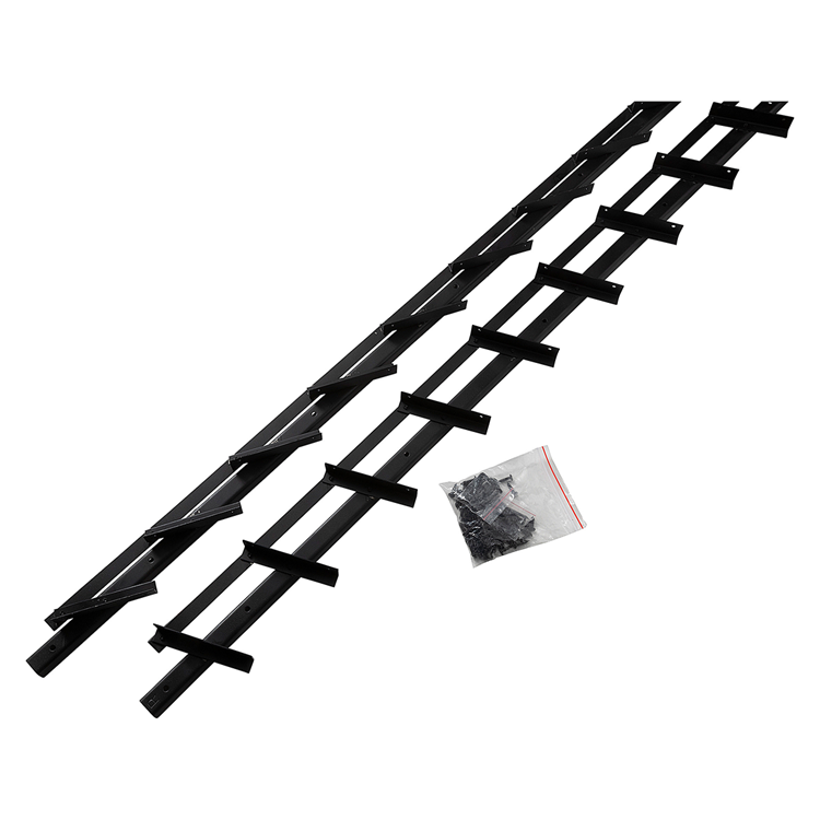 Mack 1074602 - multiflex shutters 220 cm rvs zwart txt gecoat | 2 stuks