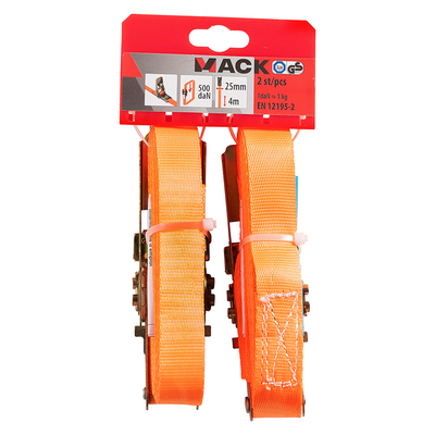 Mack 1072105 - 2 spangordels pe, ratelspanner25mm-4m max 500kg | 5 stuks