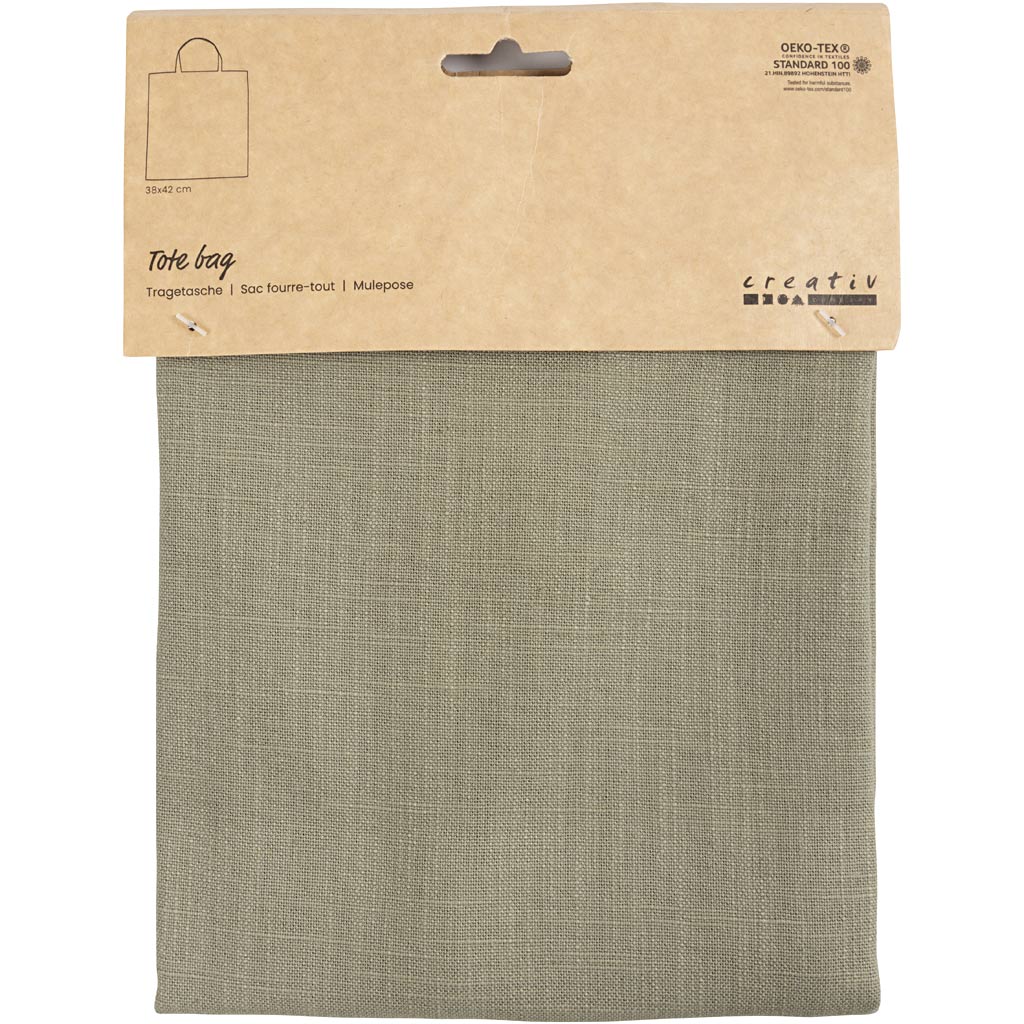 Creativ company draagtas dusty groen, 38x42cm
