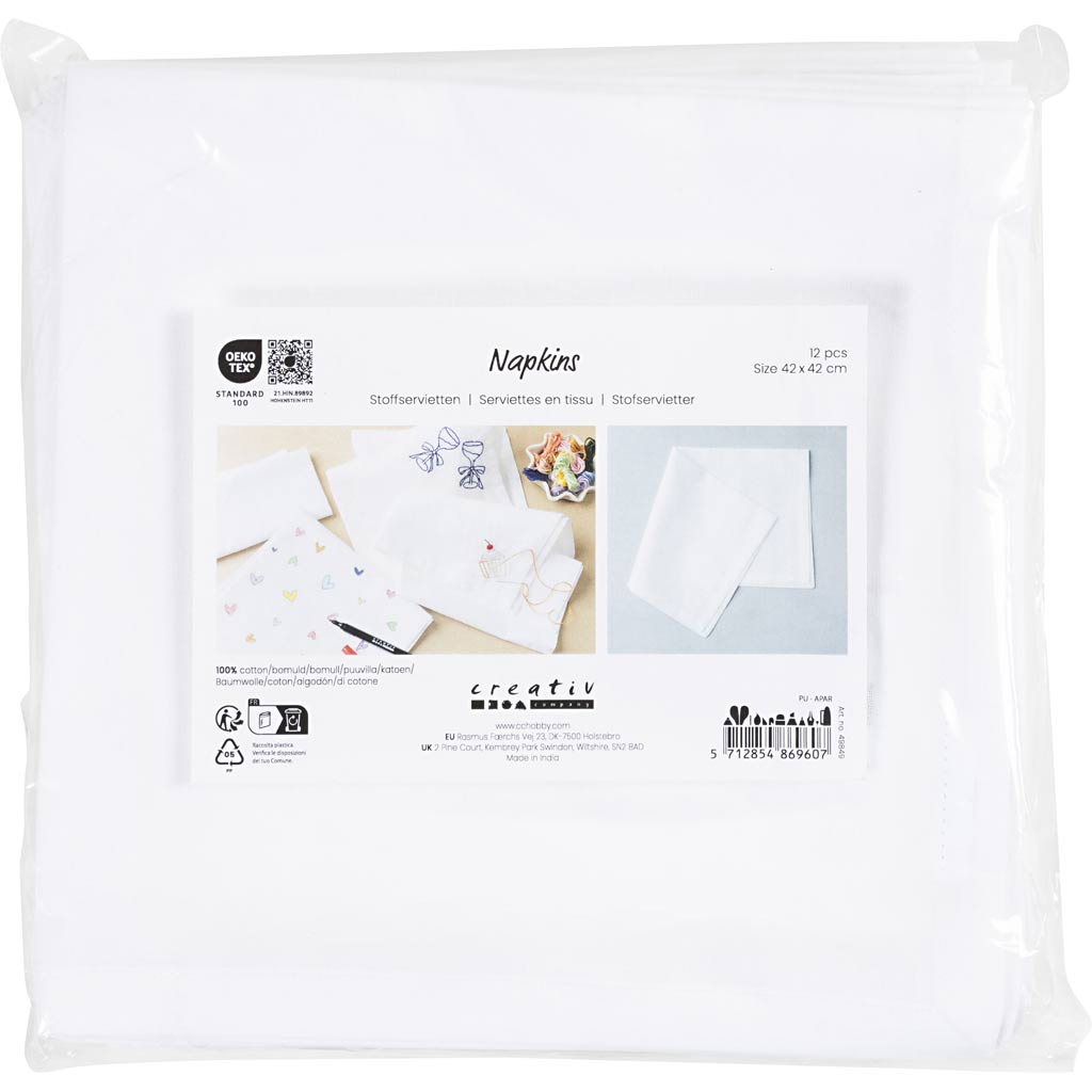 Http: www.cchobby.nl textiel-servetten-afm-42x42-cm-145-gr-wit-12-stuk-1-doos