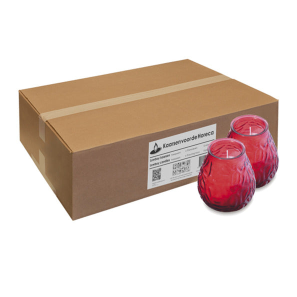 Bolsius lowboy rood ø95x105 mm 70 uur (12 stuks)