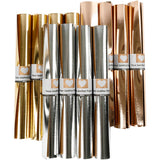 Https: www.cchobby.nl faux-leather-papier-b-49-cm-dikte-0-55-mm-unikleurig-met-folie-goud-roze-goud-zilver-12x1-m-1-doos - afbeelding 1